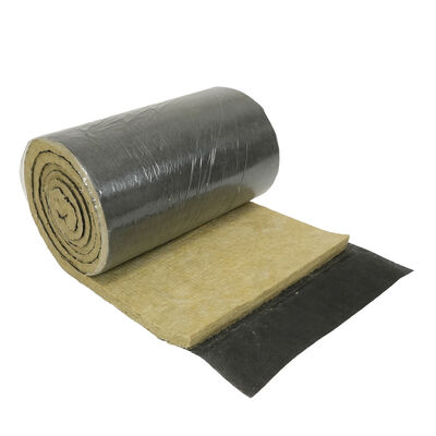 Heavy-Duty Rock Wool Blanket with Black Mat Facing – Industrial Grade