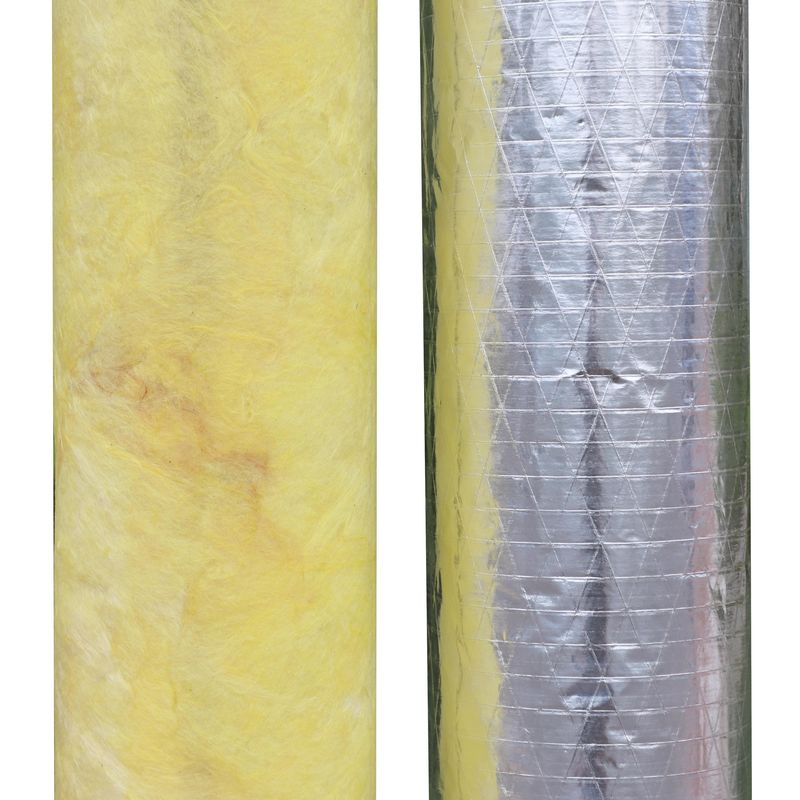 High-quality Wholesale Resistance Glass Wool Tube With Aluminum Foil Facing for HVAC and Industrial Piping Systems